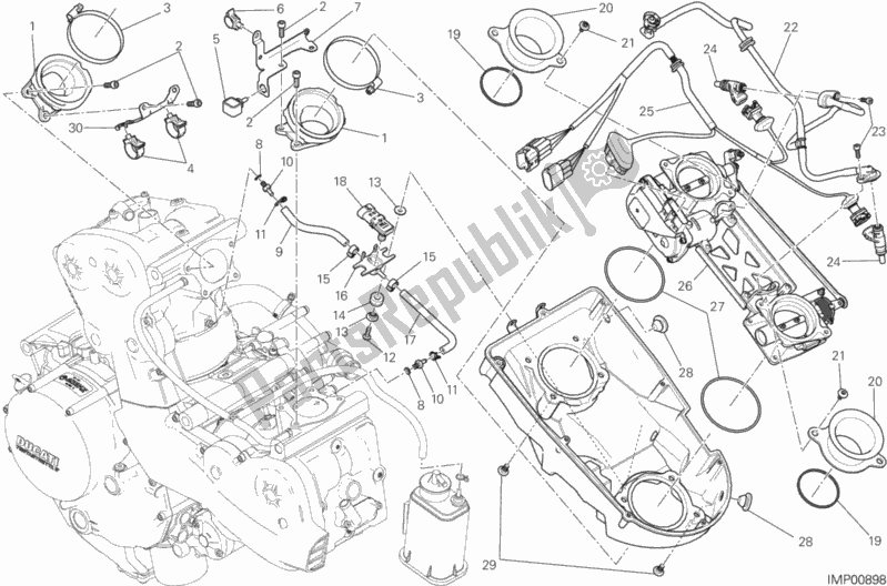 Todas as partes de Corpo Do Acelerador do Ducati Monster 1200 S USA 2014